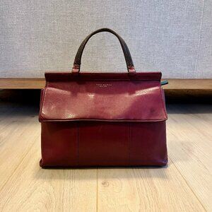 Tory Burch Block T Top Handle Bag, Burgundy
